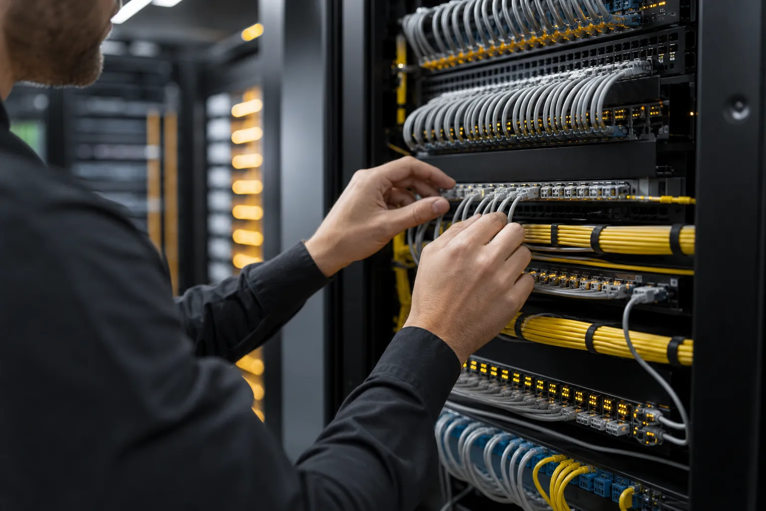 Infraestrutura profissional de redes e conectividade